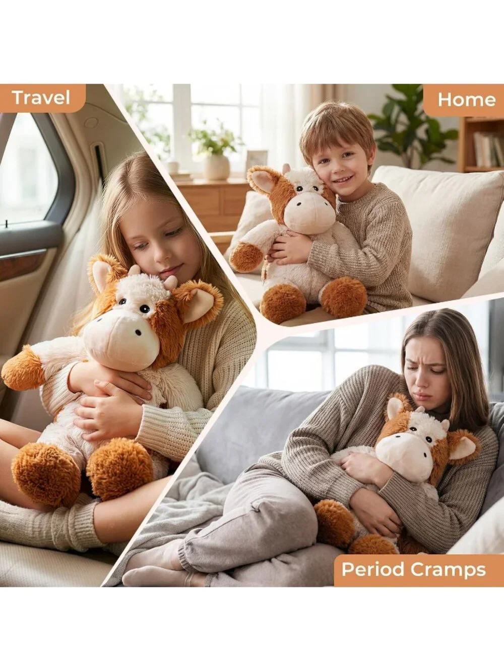 Cow Weighted Plush Lavender Scented Microwavable Heating Pad Cozy Toy
